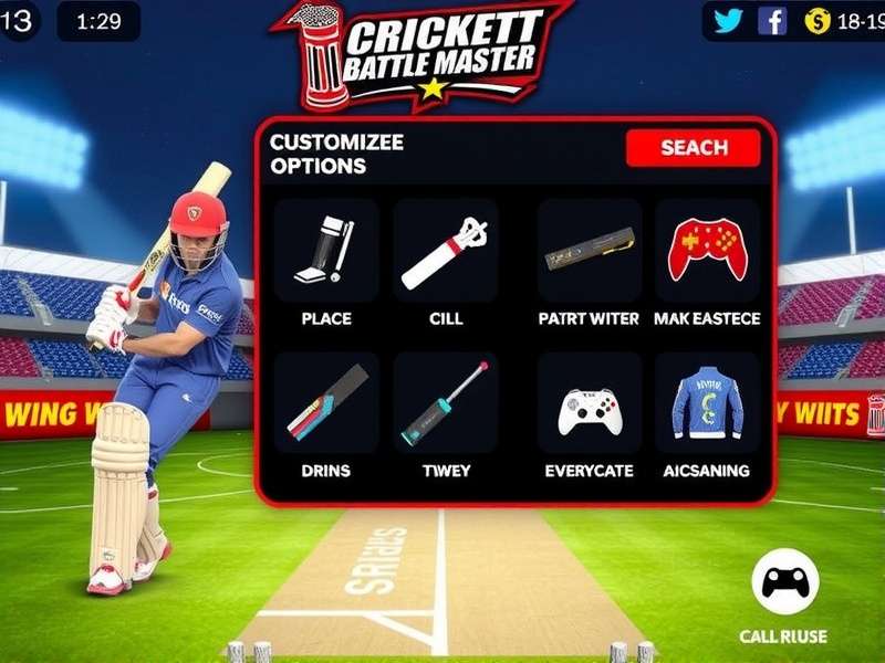 Cricket Battle Master Gameplay Screenshot